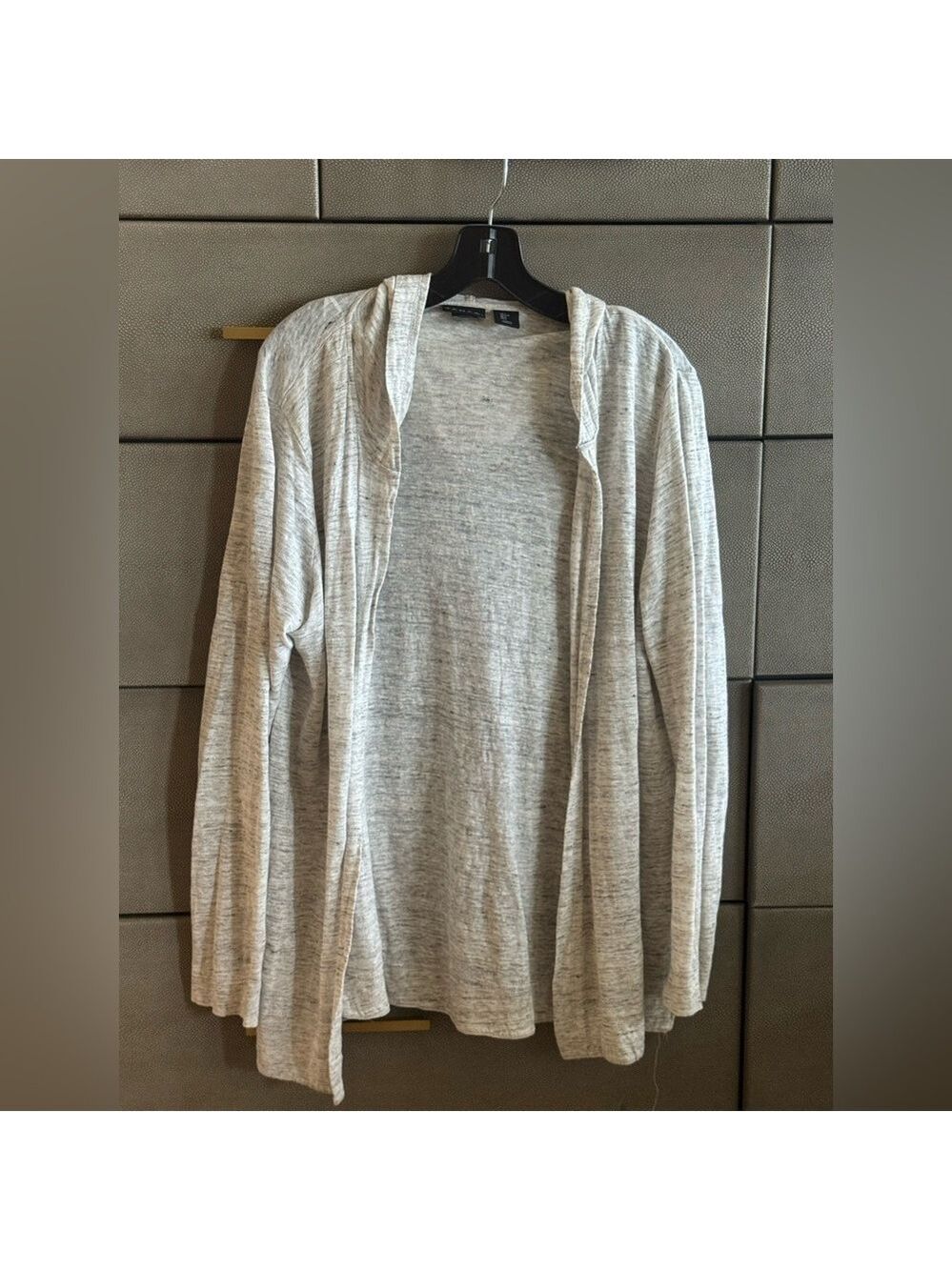 Tahari Gray Knit Cardigan